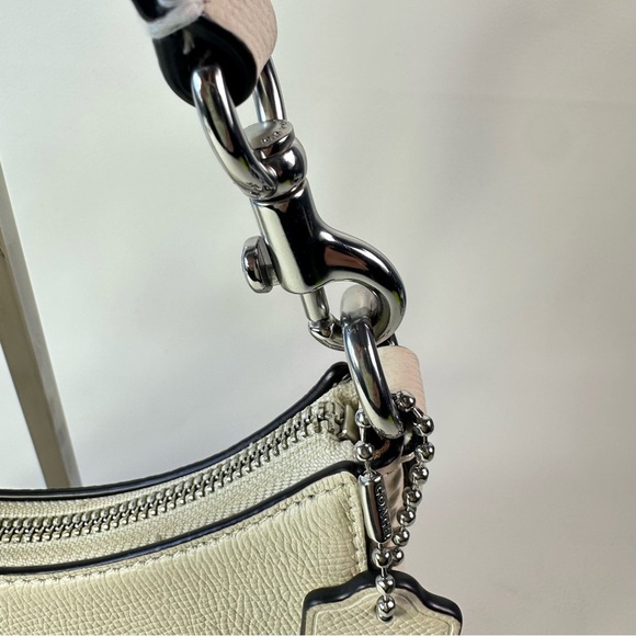 NEW Coach Leather Crossbody Hobo Bag in Chalk - Picture 8 of 12